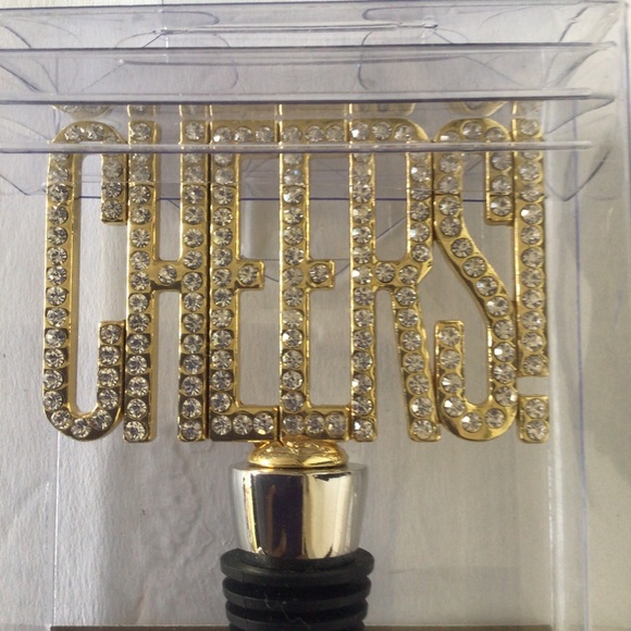 PIER ONE CHEERS RHINESTONE BOTTLE STOPPER NWT - Picture 2 of 7